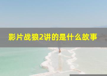 影片战狼2讲的是什么故事