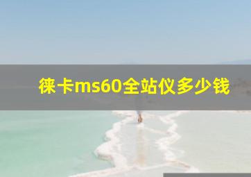 徕卡ms60全站仪多少钱