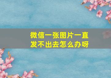 微信一张图片一直发不出去怎么办呀