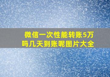 微信一次性能转账5万吗几天到账呢图片大全