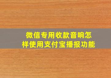 微信专用收款音响怎样使用支付宝播报功能