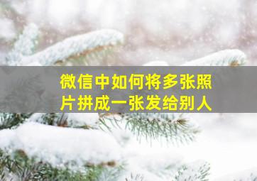 微信中如何将多张照片拼成一张发给别人