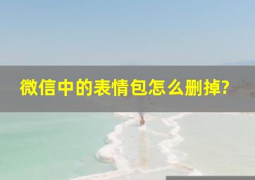 微信中的表情包怎么删掉?