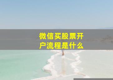 微信买股票开户流程是什么