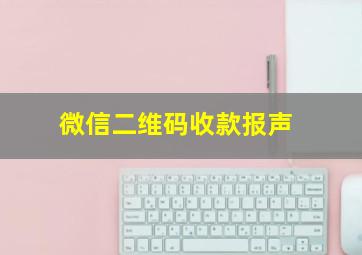 微信二维码收款报声