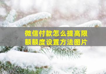 微信付款怎么提高限额额度设置方法图片