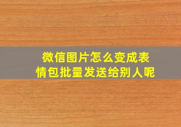 微信图片怎么变成表情包批量发送给别人呢