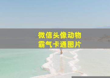 微信头像动物霸气卡通图片