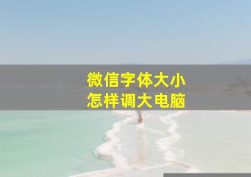 微信字体大小怎样调大电脑