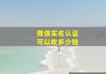 微信实名认证可以收多少钱