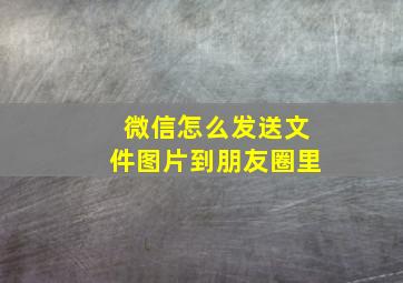 微信怎么发送文件图片到朋友圈里