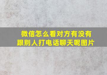 微信怎么看对方有没有跟别人打电话聊天呢图片