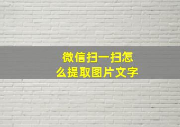 微信扫一扫怎么提取图片文字