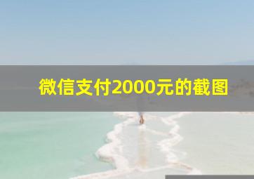 微信支付2000元的截图