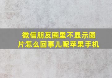 微信朋友圈里不显示图片怎么回事儿呢苹果手机