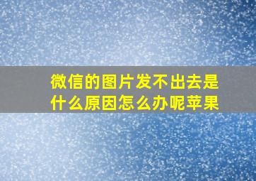 微信的图片发不出去是什么原因怎么办呢苹果