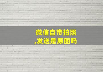 微信自带拍照,发送是原图吗