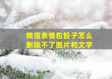 微信表情包骰子怎么删除不了图片和文字