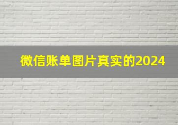 微信账单图片真实的2024