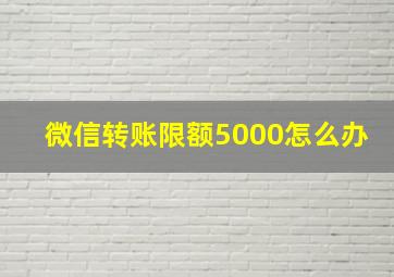 微信转账限额5000怎么办