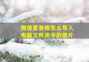 微信里表格怎么导入电脑文件夹中的图片