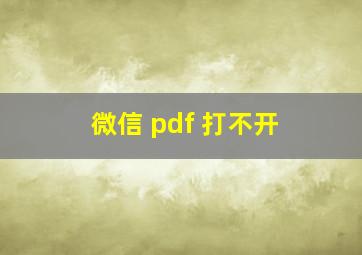 微信 pdf 打不开