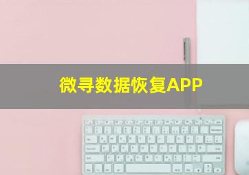 微寻数据恢复APP