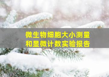 微生物细胞大小测量和显微计数实验报告