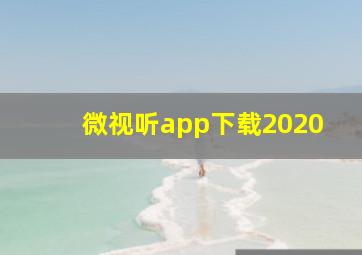 微视听app下载2020