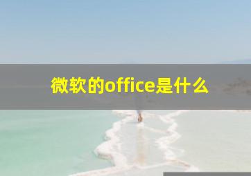 微软的office是什么