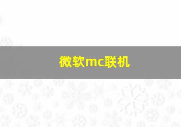 微软mc联机