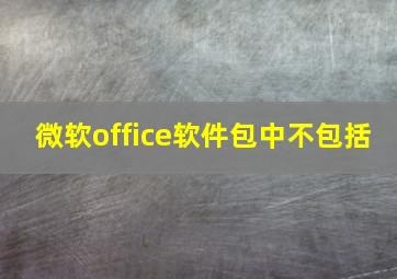 微软office软件包中不包括