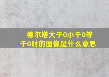 德尔塔大于0小于0等于0时的图像是什么意思