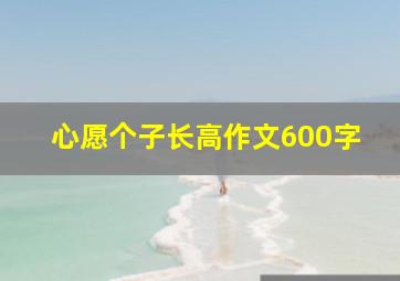 心愿个子长高作文600字