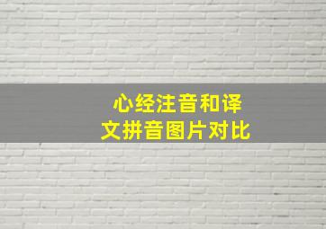 心经注音和译文拼音图片对比