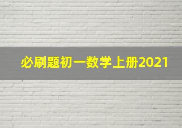 必刷题初一数学上册2021