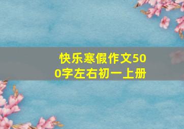 快乐寒假作文500字左右初一上册