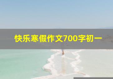 快乐寒假作文700字初一