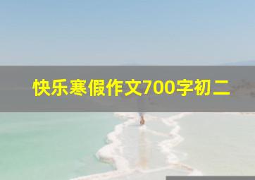 快乐寒假作文700字初二