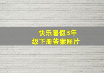 快乐暑假3年级下册答案图片