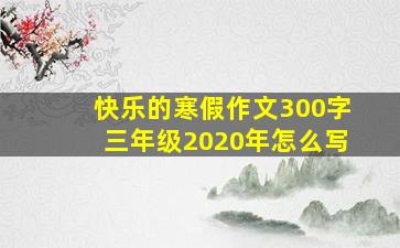 快乐的寒假作文300字三年级2020年怎么写