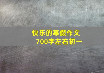 快乐的寒假作文700字左右初一