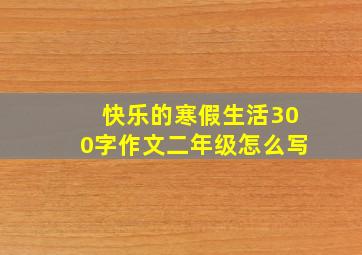 快乐的寒假生活300字作文二年级怎么写