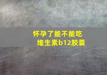 怀孕了能不能吃维生素b12胶囊