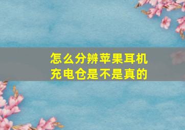 怎么分辨苹果耳机充电仓是不是真的