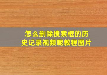 怎么删除搜索框的历史记录视频呢教程图片