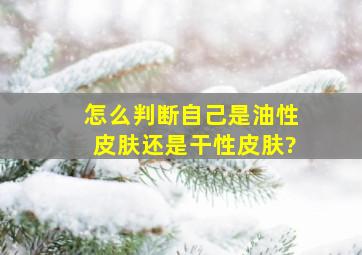 怎么判断自己是油性皮肤还是干性皮肤?