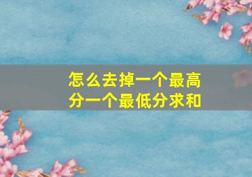 怎么去掉一个最高分一个最低分求和