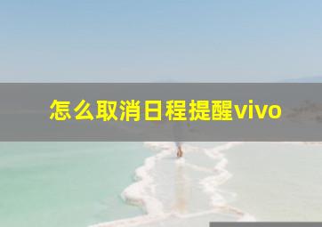 怎么取消日程提醒vivo