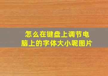 怎么在键盘上调节电脑上的字体大小呢图片